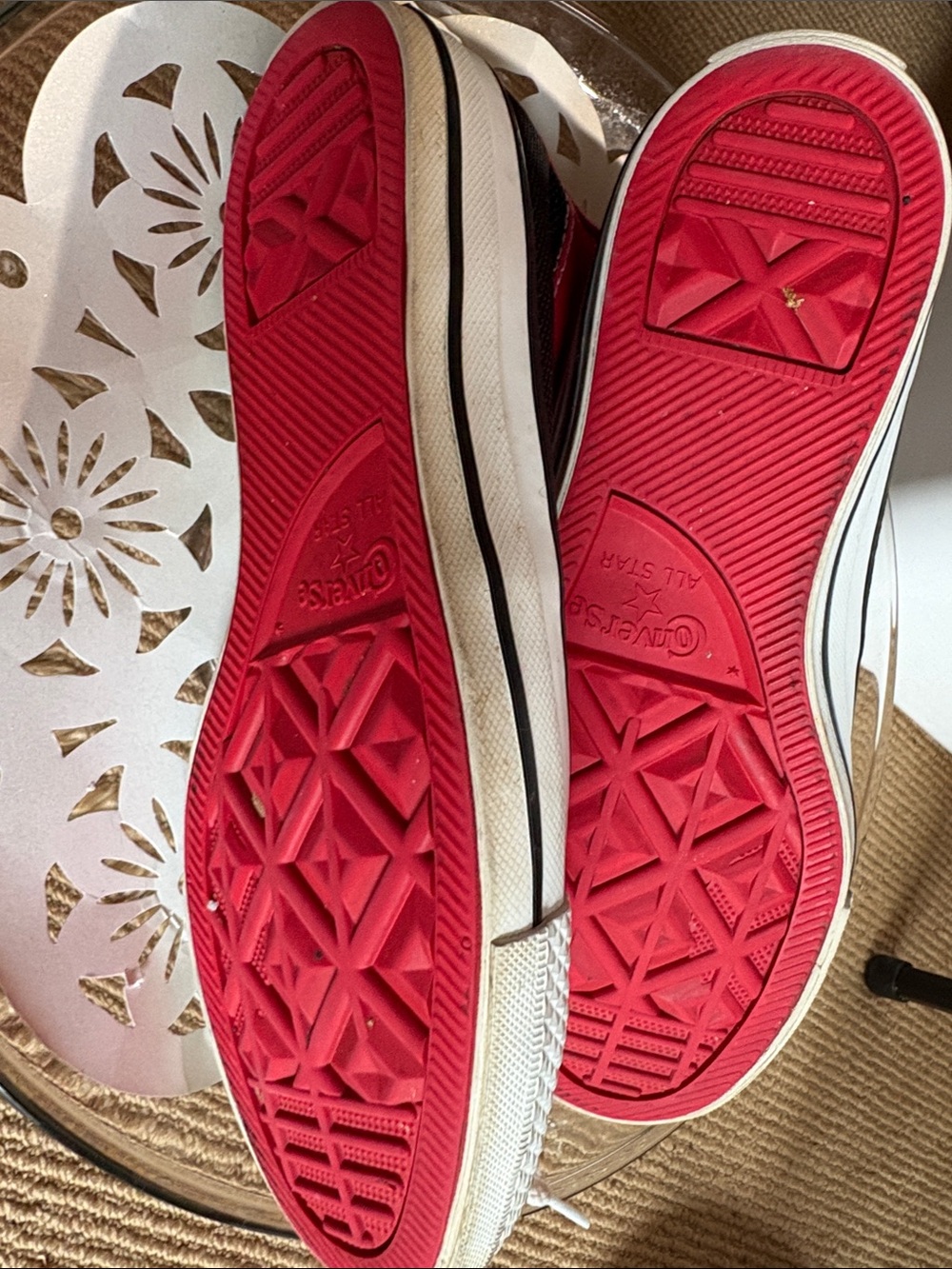 Red High-Top Canvas Sneakers - Classic Style - Picture 6 of 10